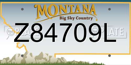 Z84709L Montana License Plate