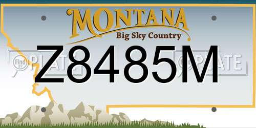 Z8485M Montana License Plate