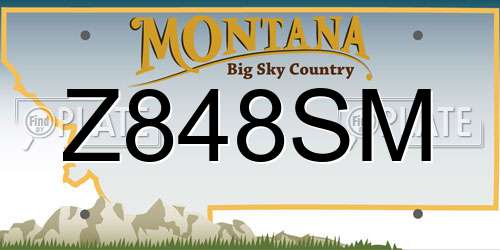 Z848SM Montana License Plate