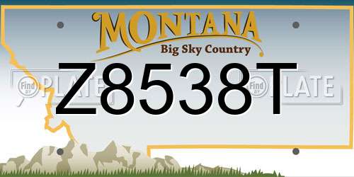 Z8538T Montana License Plate