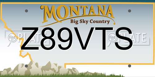 Z89VTS Montana License Plate