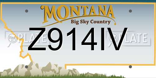 Z914IV Montana License Plate