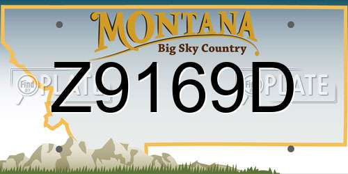Z9169D Montana License Plate