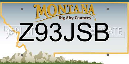 Z93JSB Montana License Plate