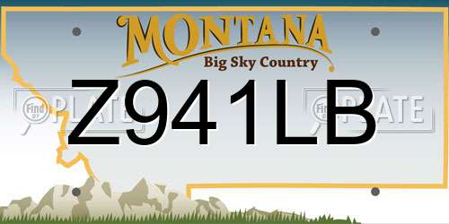 Z941LB Montana License Plate