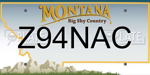 Z94NAC Montana License Plate