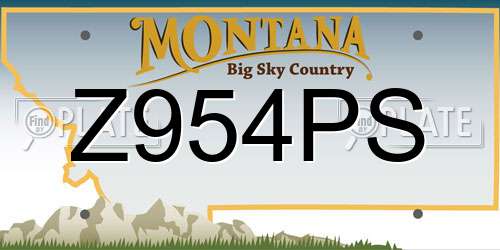 Z954PS Montana License Plate
