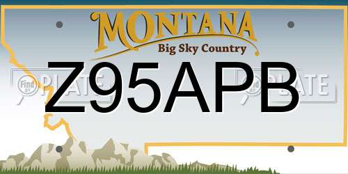 Z95APB Montana License Plate