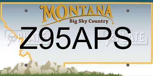 Z95APS Montana License Plate