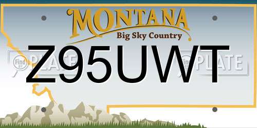 Z95UWT Montana License Plate