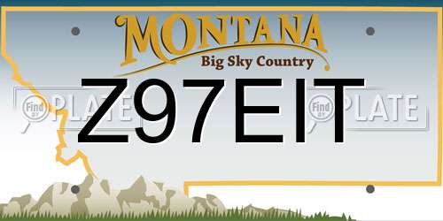 Z97EIT Montana License Plate