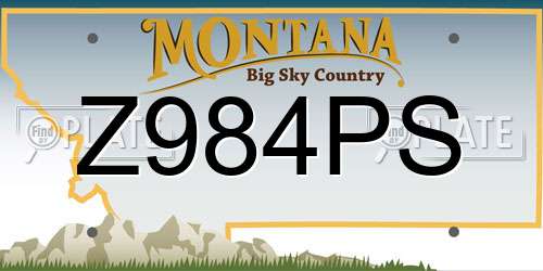 Z984PS Montana License Plate