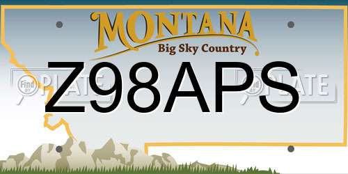 Z98APS Montana License Plate