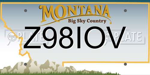 Z98IOV Montana License Plate
