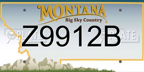 Z9912B Montana License Plate