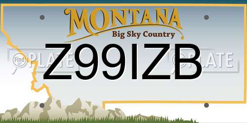 Z99IZB Montana License Plate