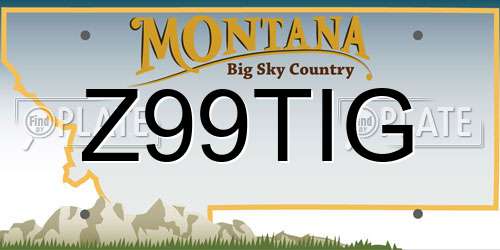 Z99TIG Montana License Plate