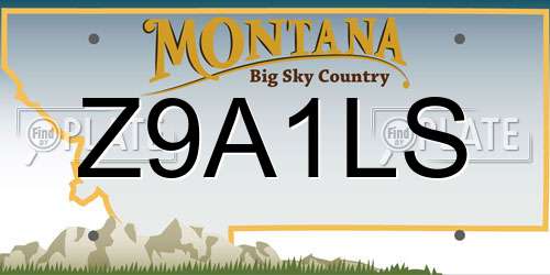 Z9A1LS Montana License Plate