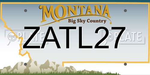 ZATL27 Montana License Plate