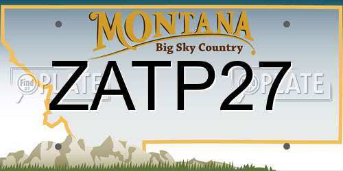 ZATP27 Montana License Plate