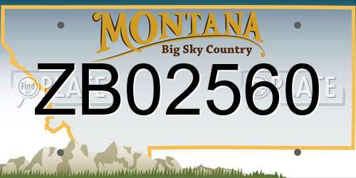 ZB02560 Montana License Plate