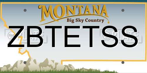 ZBTETSS Montana License Plate