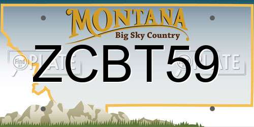 ZCBT59 Montana License Plate