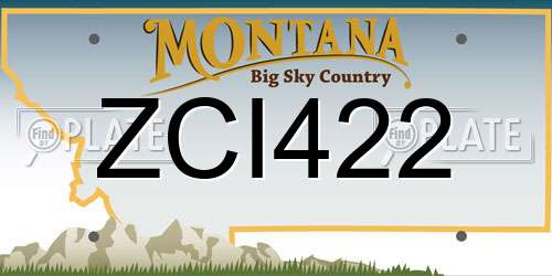 ZCI422 Montana License Plate