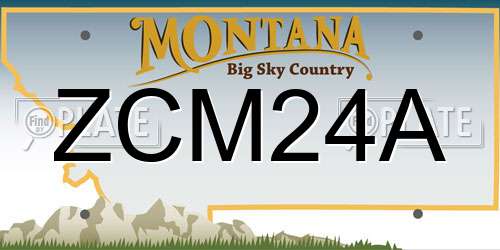 ZCM24A Montana License Plate