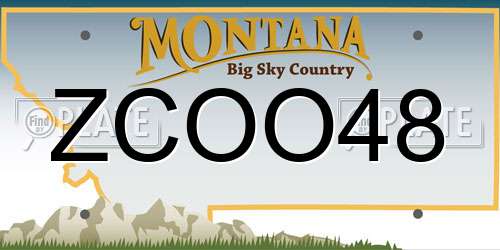 ZCOO48 Montana License Plate