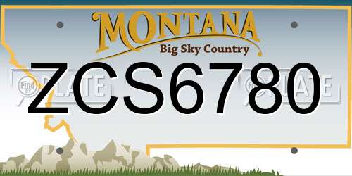 ZCS6780 Montana License Plate