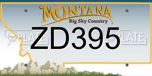 ZD395 Montana License Plate