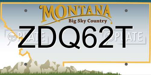 ZDQ62T Montana License Plate