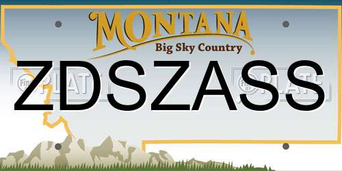 ZDSZASS Montana License Plate