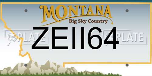ZEII64 Montana License Plate