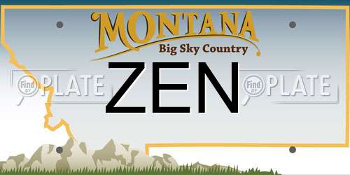 ZEN Montana License Plate