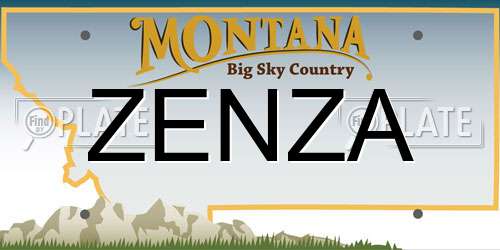 ZENZA Montana License Plate