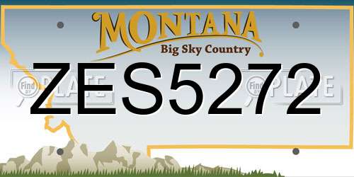 ZES5272 Montana License Plate