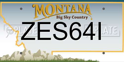 ZES64I Montana License Plate