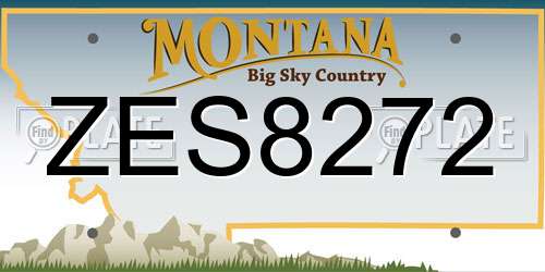 ZES8272 Montana License Plate
