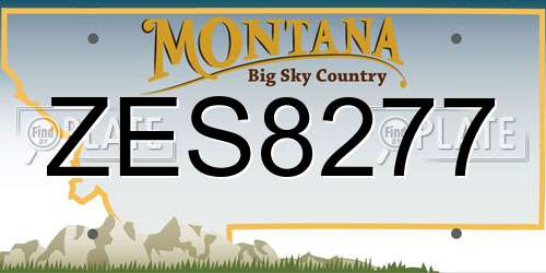 ZES8277 Montana License Plate