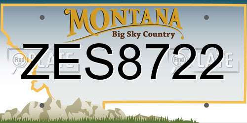 ZES8722 Montana License Plate