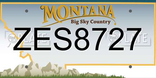 ZES8727 Montana License Plate