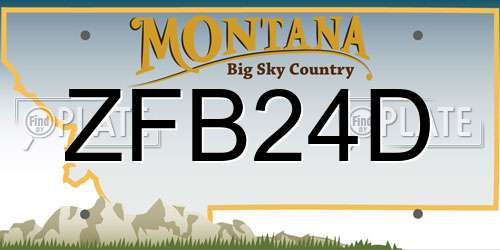 ZFB24D Montana License Plate