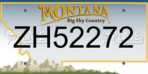 ZH52272 Montana License Plate