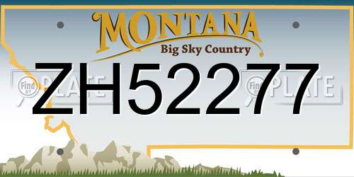 ZH52277 Montana License Plate