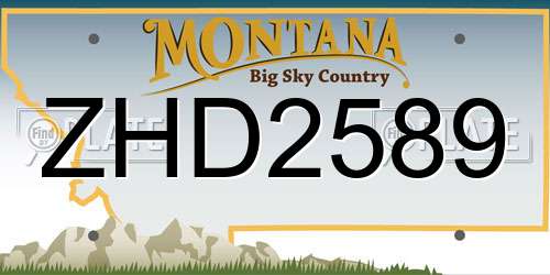 ZHD2589 Montana License Plate