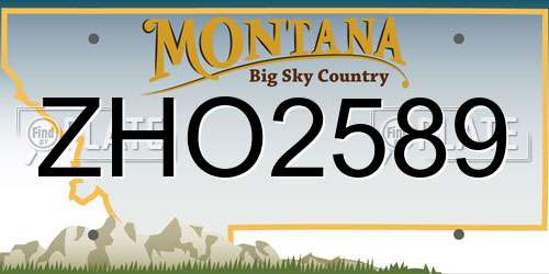 ZHO2589 Montana License Plate