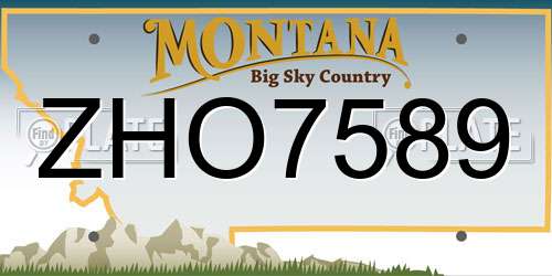 ZHO7589 Montana License Plate