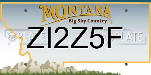 ZI2Z5F Montana License Plate